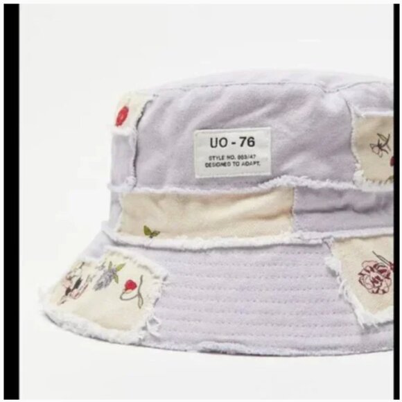 ⭐️? Frayed Patchwork Boho Street Peasant Hipster Hippie Cottage Farm Bucket Hat main image 2